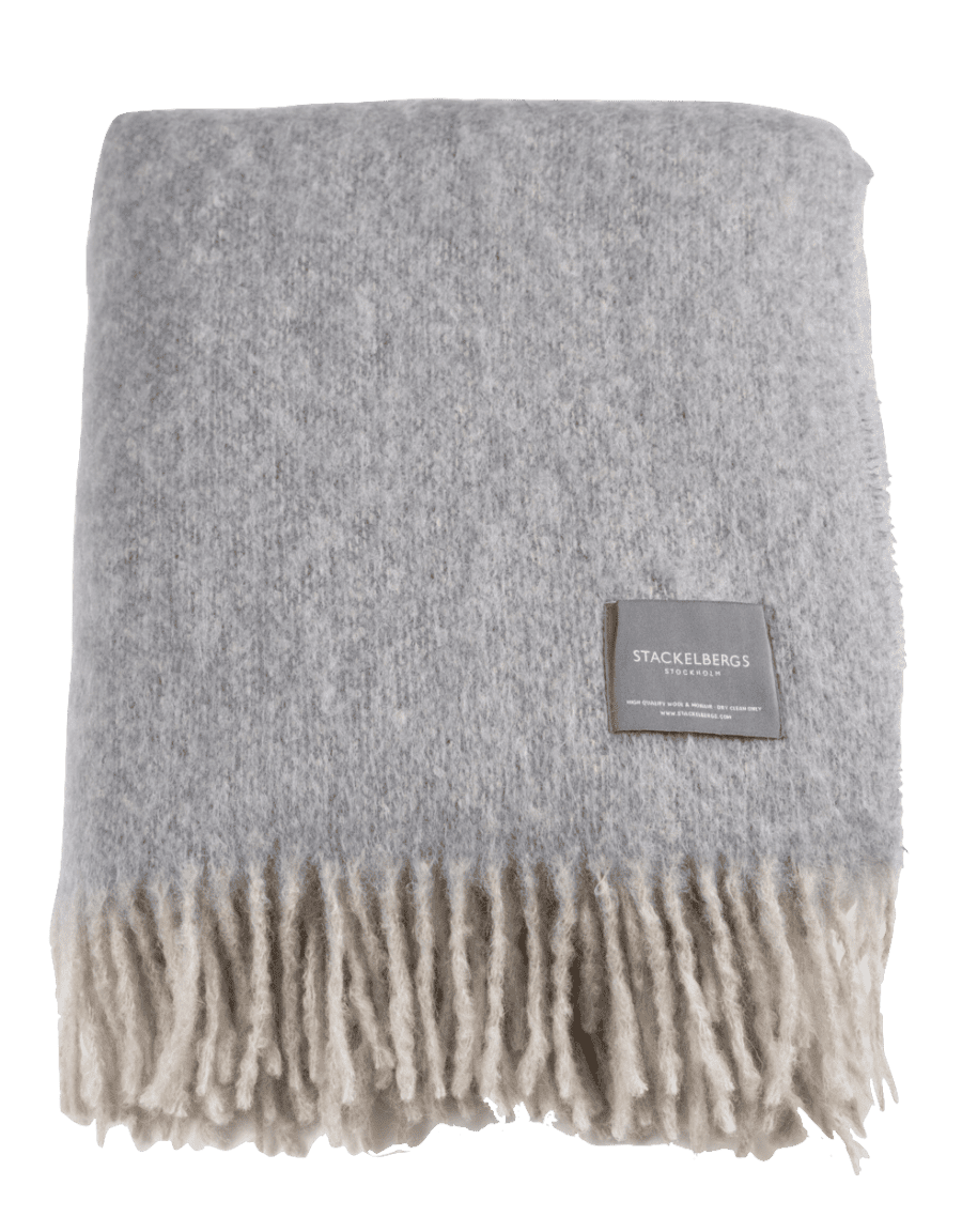 STACKELBERGS - PLAID EN MOHAIR ARDOISE
